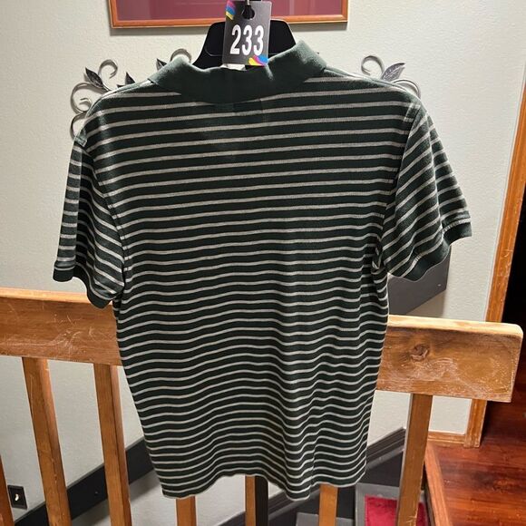 EUC Men’s Levi's Green Striped Polo Shirt #233 - Picture 5 of 6
